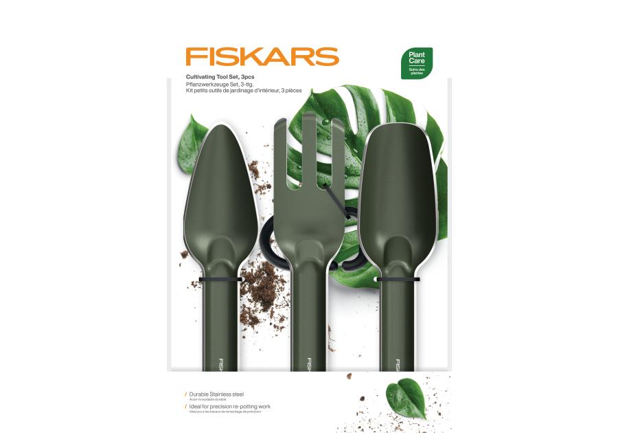 Zdjęcie: Zestaw metalowych narzędzi do sadzenia roślin Plant Care 3 sztuki FISKARS