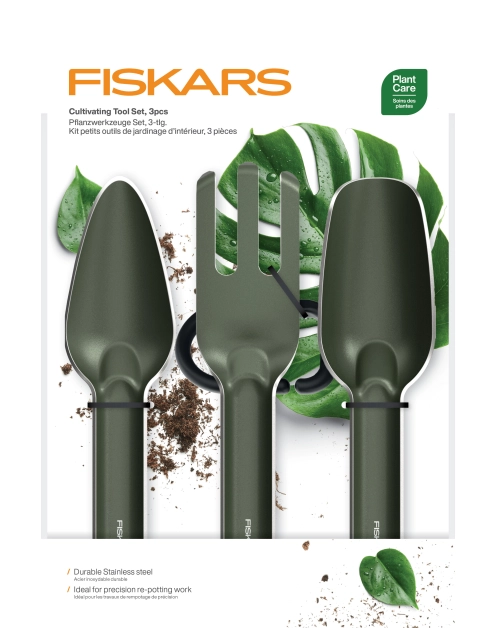 Zdjęcie: Zestaw metalowych narzędzi do sadzenia roślin Plant Care 3 sztuki FISKARS