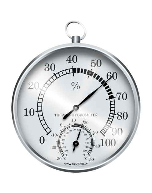Zdjęcie: Termometr / higrometr srebrne BIOTERM