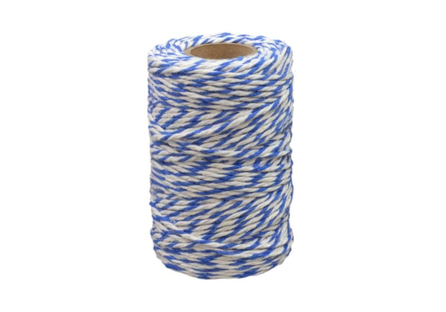 Zdjęcie: Sznurek bawełniany 75 m biało-niebieski METRO