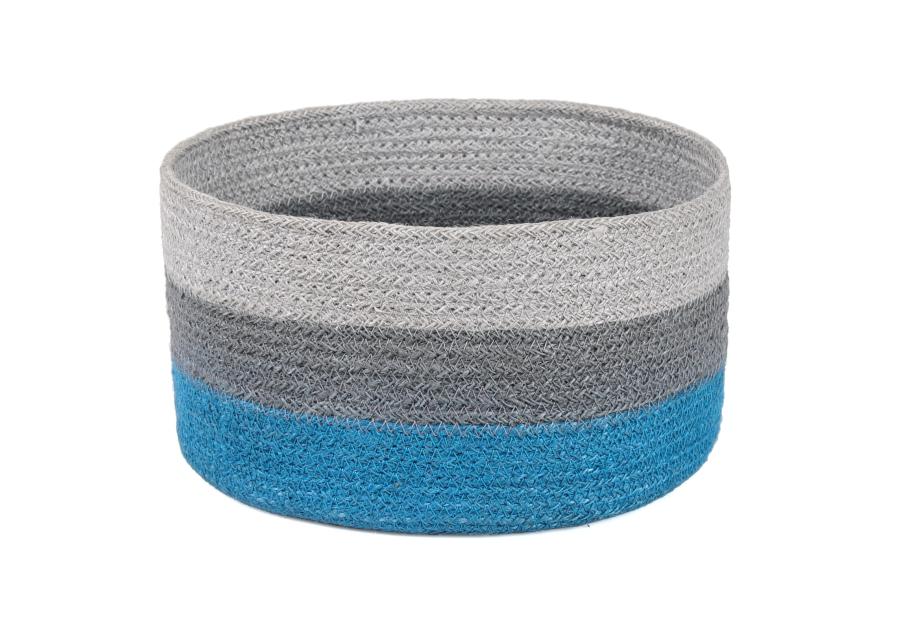 Zdjęcie: Kosz jutowy 25x25x14 cm trójkolorowy okrągły TIN TOURS