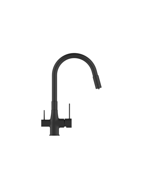 Zdjęcie: Bateria zlewozmywakowa z filtrem Glamour czarna INVENA