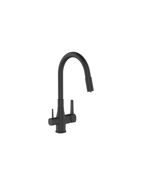 Zdjęcie: Bateria zlewozmywakowa z filtrem Glamour czarna INVENA