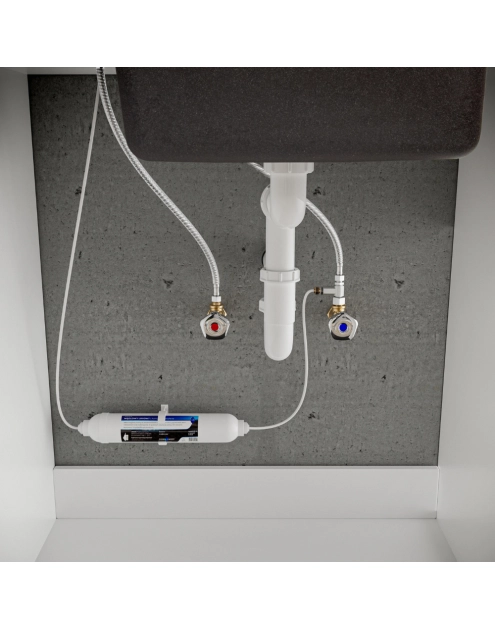 Zdjęcie: Bateria zlewozmywakowa z filtrem Glamour czarna INVENA