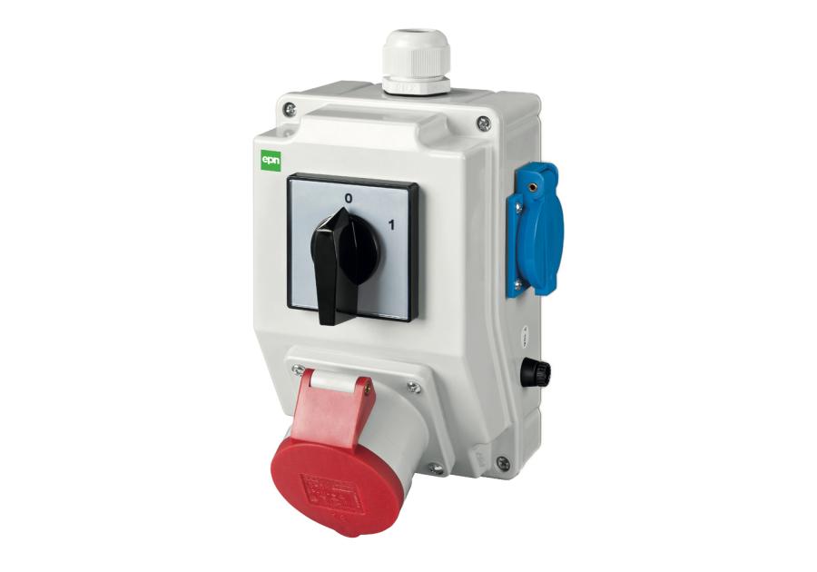 Zdjęcie: Rozdzielnica siłowa RS z wyłącznikiem 0-1, 3P+N+Z 32A, 2P+Z 230V ELEKTRO-PLAST