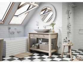 Bateria umywalkowa stojąca z obrotową wylewką Algeo FERRO