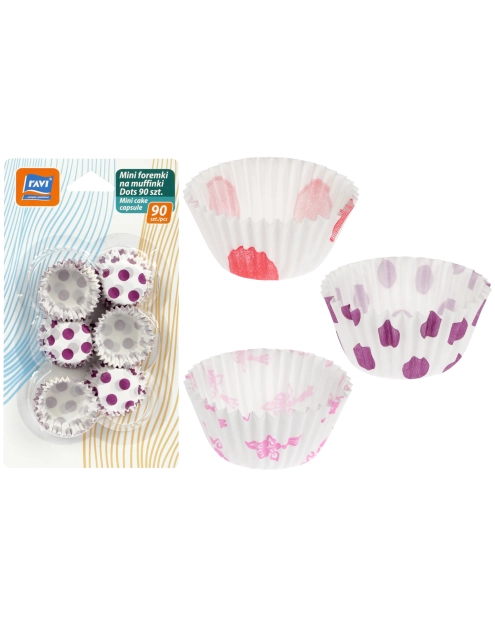 Zdjęcie: Foremki mini na muffinki Dots 90 sztuk SIMPLE SOLUTIONS