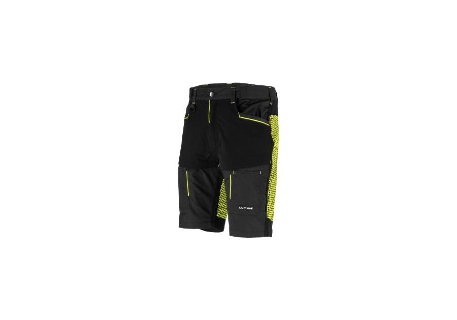 Zdjęcie: Spodenki krótkie dekarskie czarno-zielone wstawki Stretch "2XL", CE, LAHTI PRO