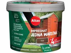 Impregnat Jedna warstwa 4 lata, brąz 9 L ALTAX