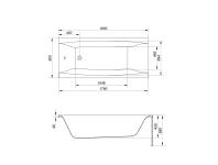 Zdjęcie: Wanna prostokątna Virgo 180x80 cm CERSANIT