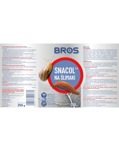 Zdjęcie: Preparat na ślimaki Snacol 3GB - 250 g BROS