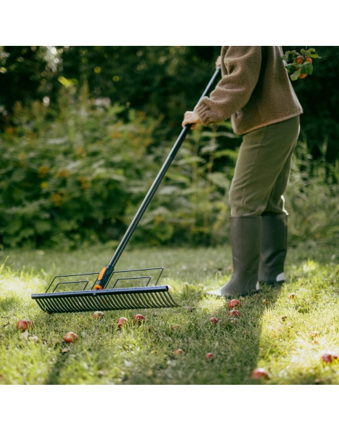 Zdjęcie: Grabie metalowe do trawnika, głowica One Click FISKARS
