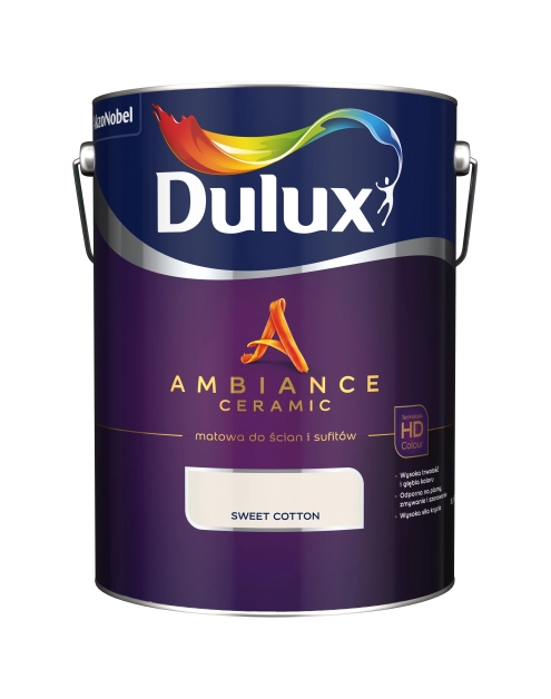 Zdjęcie: Farba ceramiczna Ambiance Sweet Cotton 5 L DULUX