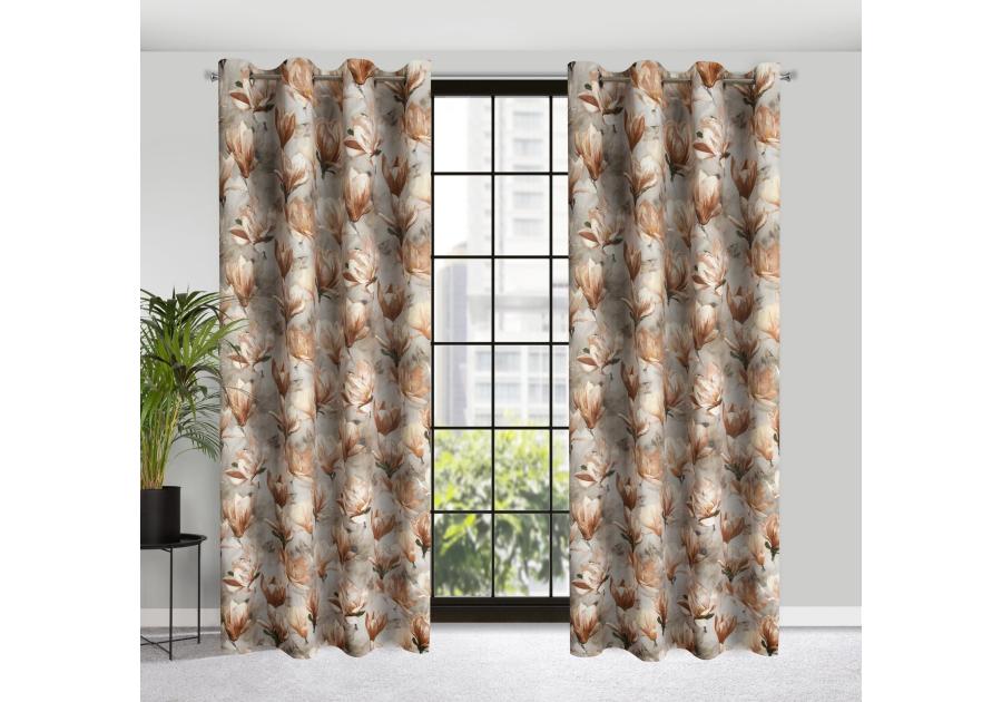 Zdjęcie: Zasłona gotowa Lari 140x250 cm ciemnobeżowy EUROFIRANY