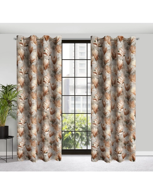 Zdjęcie: Zasłona gotowa Lari 140x250 cm ciemnobeżowy EUROFIRANY