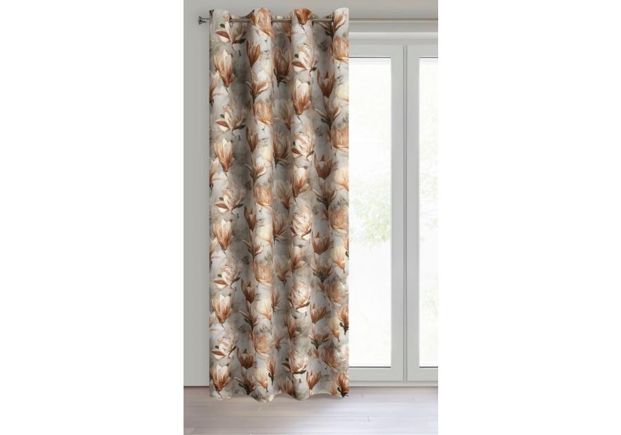 Zdjęcie: Zasłona gotowa Lari 140x250 cm ciemnobeżowy EUROFIRANY