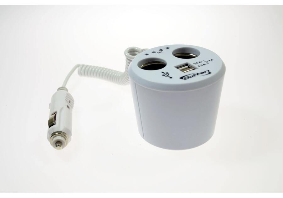 Zdjęcie: Rozgałęziacz 2 gniazda 1 USB 1 AMP, 12V/24V power-station BOTTARI