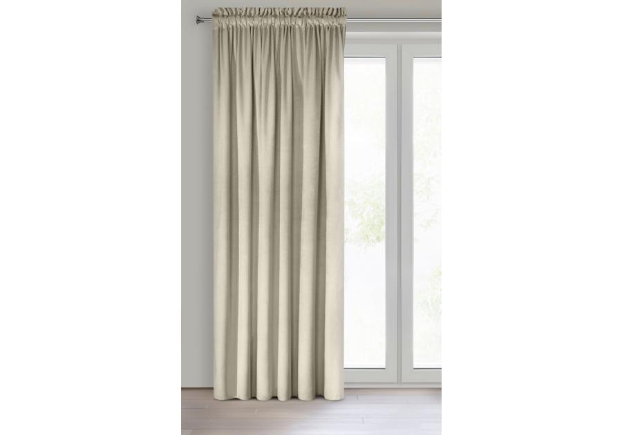 Zdjęcie: Zasłona gotowa D91 Rosa na taśmie 140 x 270 cm beżowy EUROFIRANY