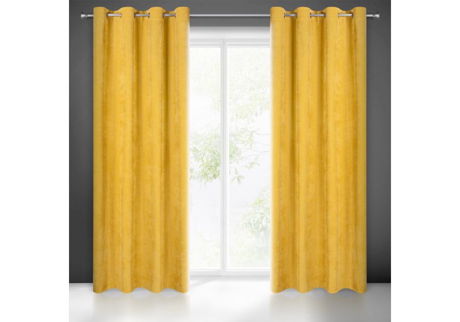 Zdjęcie: Zasłona gotowa Julie 140x250 cm musztardowy EUROFIRANY