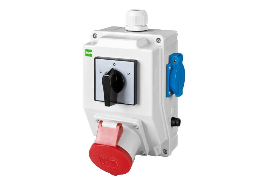 Zdjęcie: Rozdzielnica siłowa RS z wyłącznikiem L-0-P, 3P+N+Z 32A, 2P+Z 230V ELEKTRO-PLAST