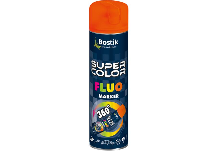Zdjęcie: Lakier 360  do znakowania Super Color Fluo Marker 360  pomarańczowy 500 ml BOSTIK