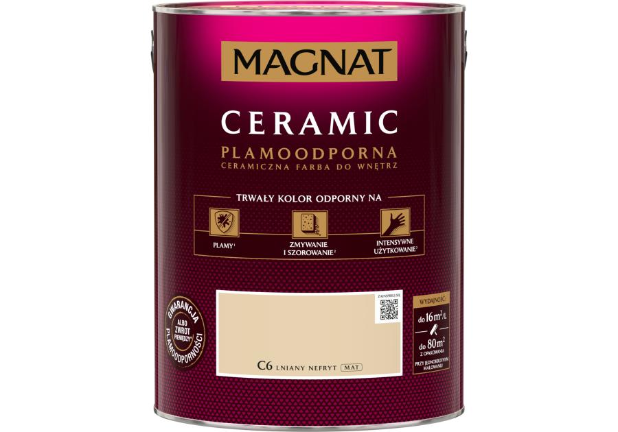 Zdjęcie: Farba Ceramic lniany nefryt C6 5L MAGNAT