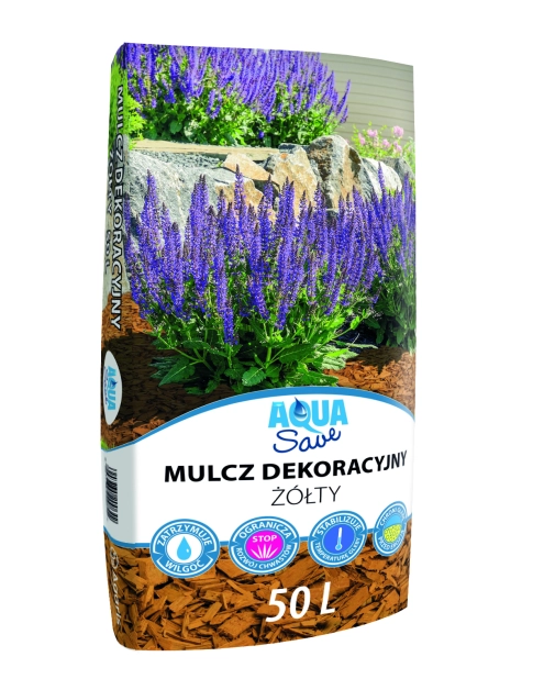 Zdjęcie: Mulcz dekoracyjny żółty Aqua Save 50 L AGARIS