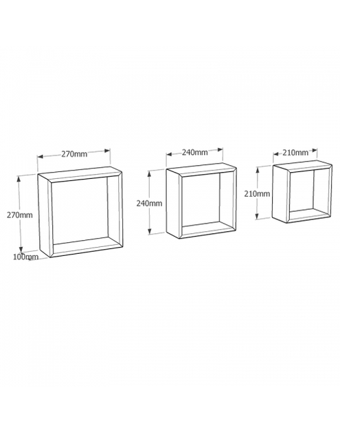 Zdjęcie: Półka modułowa kwadratowa FSS 100 szara 270x240x210 mm VELANO