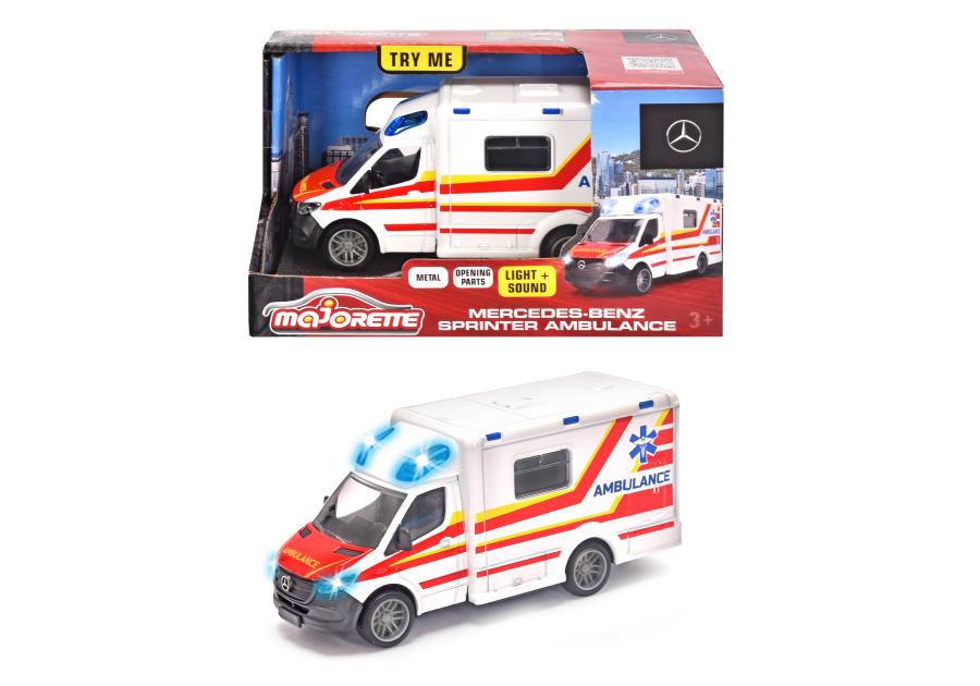 Zdjęcie: Metalowy ambulans na licencji Mercedes-Benz 12,5 cm MAJORETTE