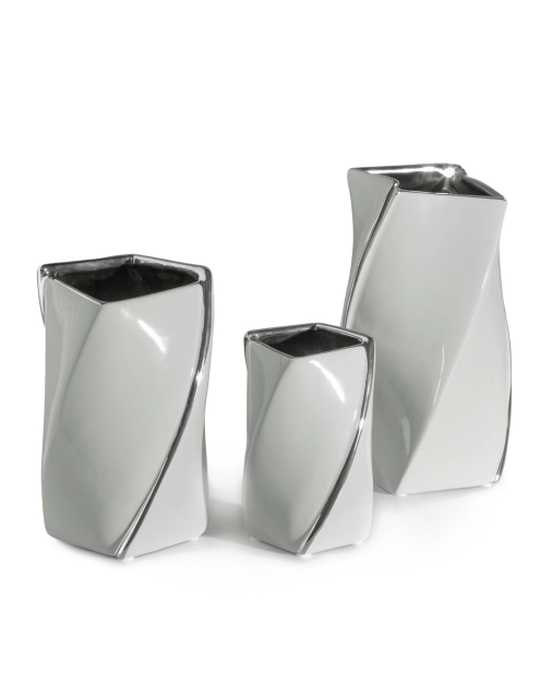 Zdjęcie: Wazon Kelsi 15x15x25 cm popiel-srebrny EUROFIRANY