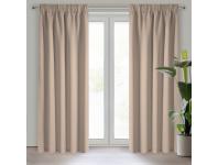 Zdjęcie: Zasłona gotowa Logan na taśmie 135x270 cm beżowy EUROFIRANY