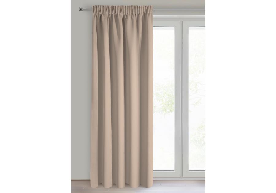 Zdjęcie: Zasłona gotowa Logan na taśmie 135x270 cm beżowy EUROFIRANY