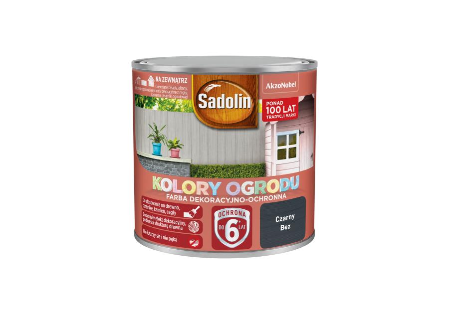 Zdjęcie: Farba do drewna Kolory ogrodu 0,25 L czarny beż SADOLIN