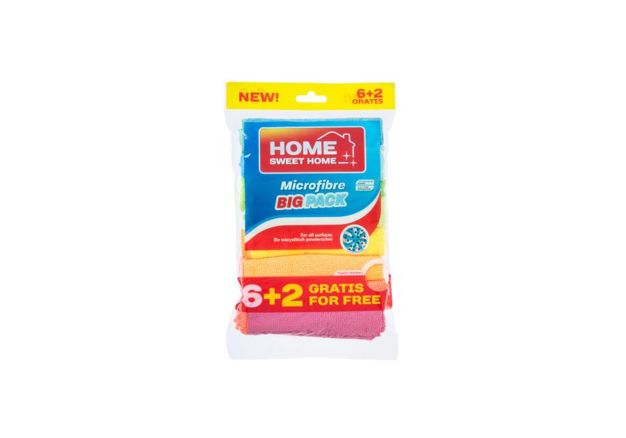 Zdjęcie: Mikrofibra uniwersalna 6+2 multipack HOME SWEET HOME