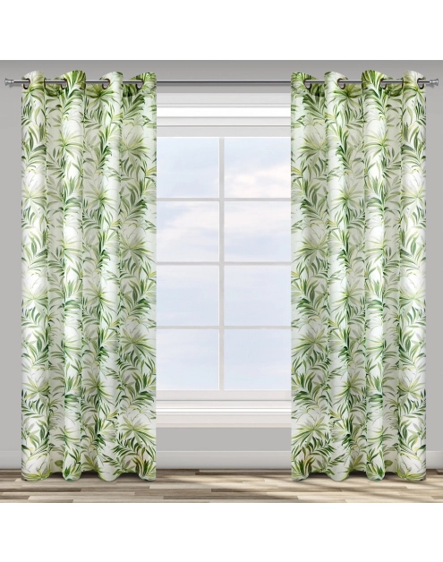 Zdjęcie: Zasłona gotowa D91 Nancy 140x250 cm zielony EUROFIRANY