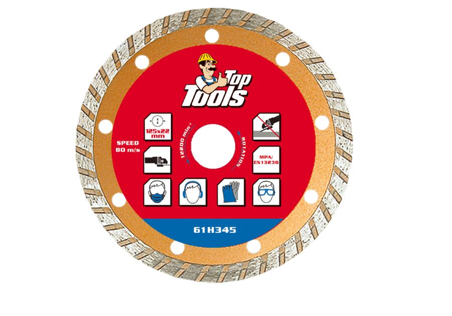 Zdjęcie: Tarcza diamentowa 125mm Turbo  TOP TOOLS