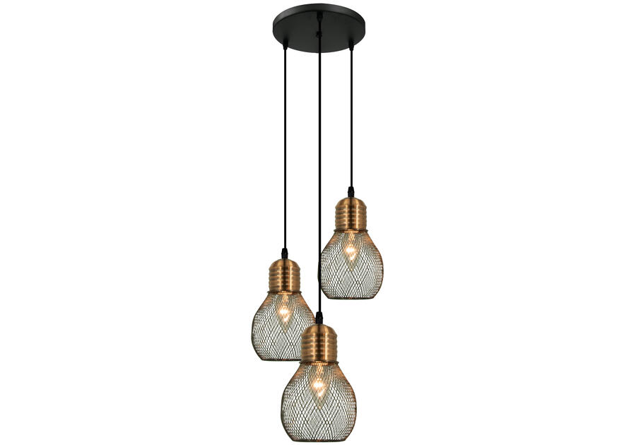 Zdjęcie: Lampa wisząca Edison 1997/3 BL CO ELEM