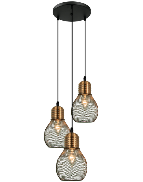 Zdjęcie: Lampa wisząca Edison 1997/3 BL CO ELEM