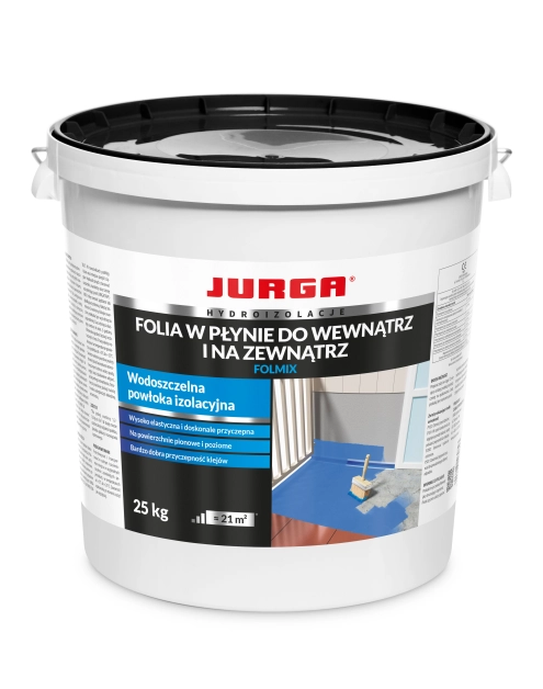Zdjęcie: Folia w płynie pod okładziny ceramiczne do wewnątrz i na zewnątrz Folmix 25 kg JURGA