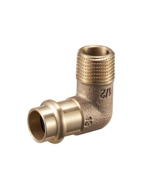 Zdjęcie: Kolano zaciskane do wody 15x1/2" gz profil V CALIDO