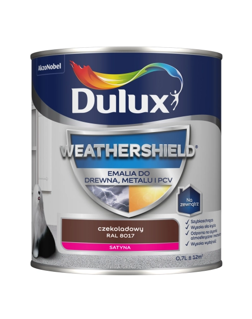 Zdjęcie: Emalia Dulux Weathershield czekoladowy RAL 8017 DULUX