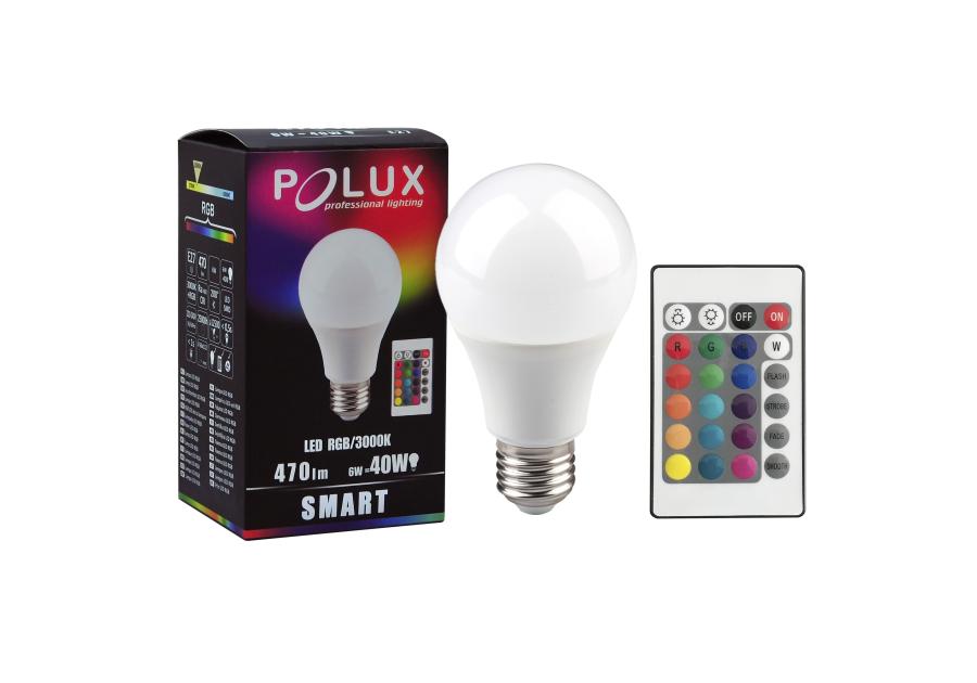 Zdjęcie: Żarówka LED Smart A60 E27 RGB 6 W Pilot POLUX