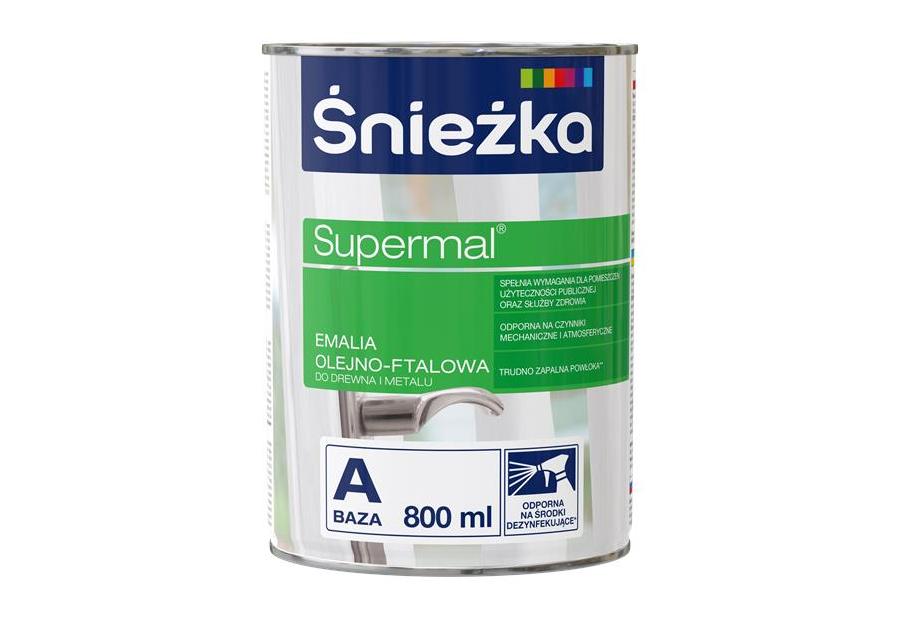 Zdjęcie: Emalia Supermal BazaA biały 0,8L ŚNIEŻKA