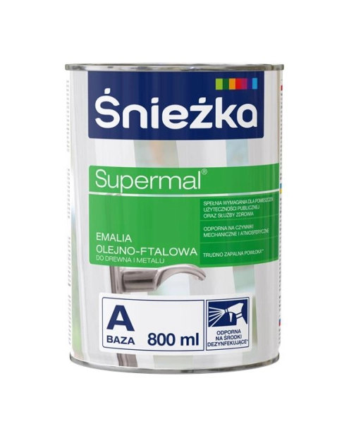 Zdjęcie: Emalia Supermal BazaA biały 0,8L ŚNIEŻKA