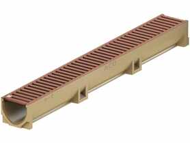 Ruszt ze stali malowanej proszkowo 1 m kolor tarakota do systemu Self Euroline i Sefl Platform ACO