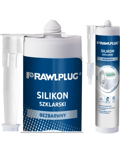 Zdjęcie: Silikon szklarski bezbarwny - kartusz plastikowy - 300 ml