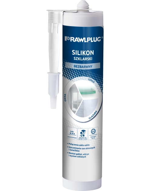 Zdjęcie: Silikon szklarski bezbarwny - kartusz plastikowy - 300 ml