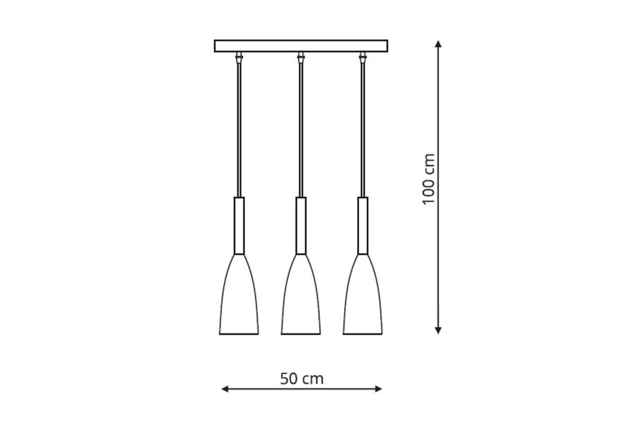 Zdjęcie: Lampa wisząca Solin 3 linia biała LIGHT PRESTIGE