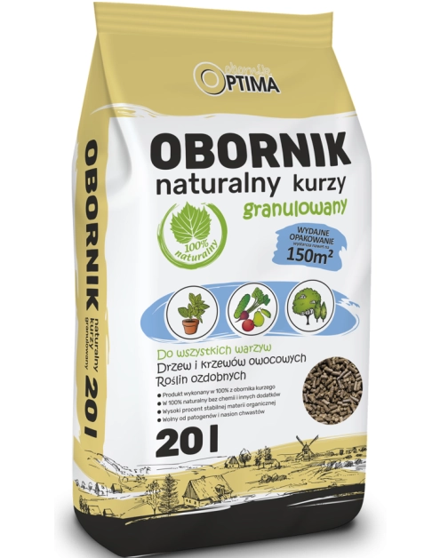 Zdjęcie: Obornik naturalny kurzy granulowany Optima 20L BIOVITA