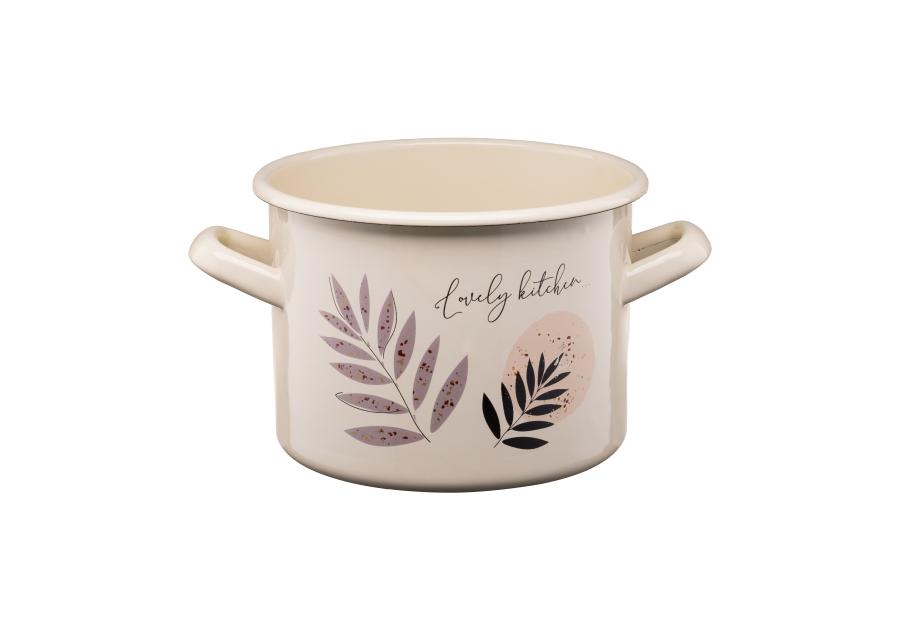 Zdjęcie: Garnek emaliowany z kalką Flores 16 cm/2,4 L wzór 3 GALICJA